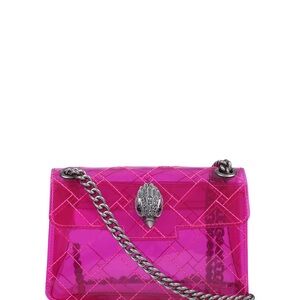 Kurt Geiger Pink Clear Quilted Kensington Chain Shoulder Bag